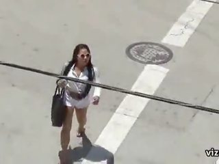 Adolescenta filmat fuking cu spion camera