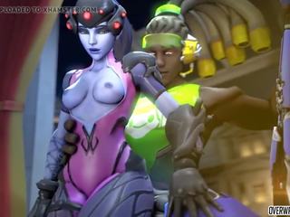 Seksual overwatch heroes blowing pecker and getting fucked