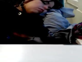 Diáklány alvás fétis -ban vonat meglesés dormida en tren
