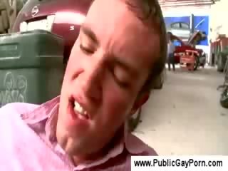 White fellows fucking in car repair vid