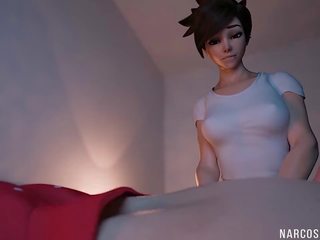 Hot Busty Tracer from Overwatch gets Threesome Sex: xxx clip 21
